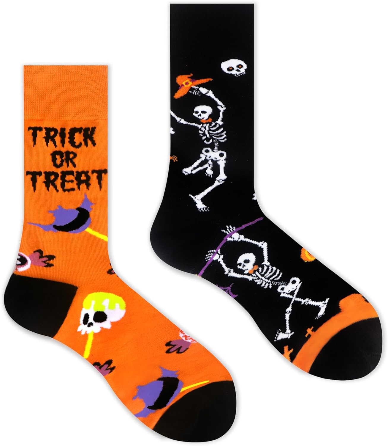 Step Up Your Style with Our Men's Funny Novelty Crazy Pattern Dress Crew Cotton Socks - Perfect Fun Gifts for Dad or Grandpa!