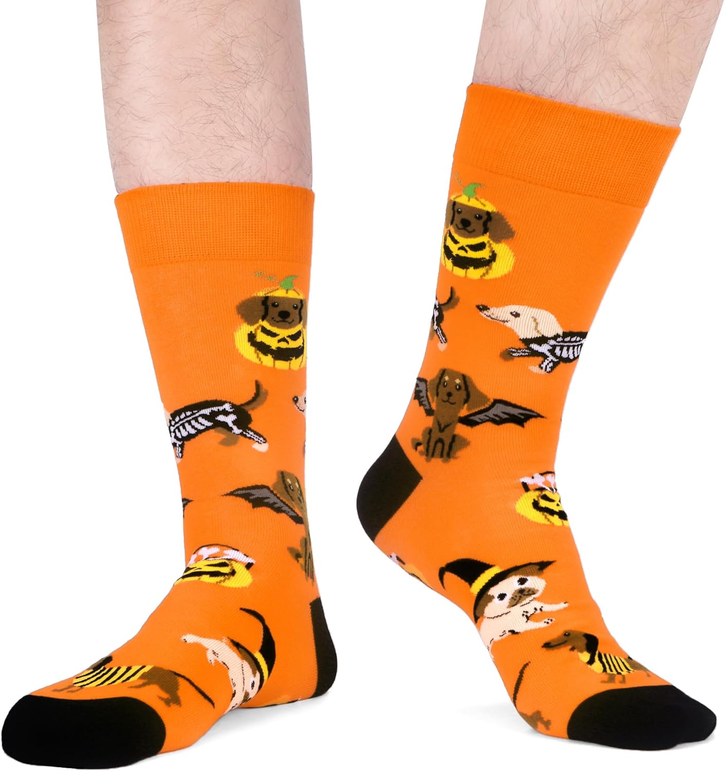 Elevate Your Style with Men's Quirky Novelty Dress Crew Socks - Perfect Fun Gift for Dads and Grandpas!