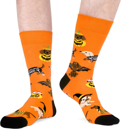 Elevate Your Style with Men's Quirky Novelty Dress Crew Socks - Perfect Fun Gift for Dads and Grandpas!